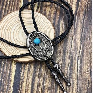 New Falcon leather bolo tie